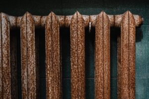 Chauffage et radiateur rouillé